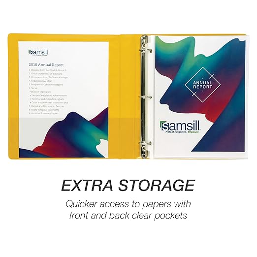 Samsill 1 Inch 3 Ring Binder, Made in USA, Economy Round Ring, 200 Sheet - Image 4
