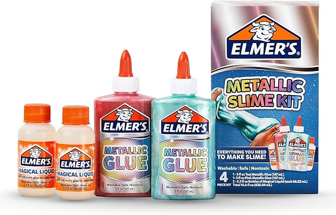 Elmer’s Metallic Slime Kit, Includes Glue and Magical Liquid Activator by Elmers