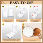 12 Pack Clear Acrylic Adjustable Desktop Book Stand & Display Easel for Tablet Phone Clutch Bag Plate Artwork Magazine Picture Comic Album CD Postcard - Home Office Back to School
