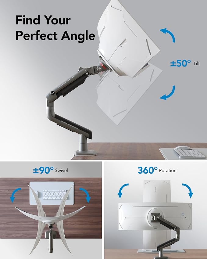 HUANUO TitanLift Heavy Duty Monitor Arm - Image 4