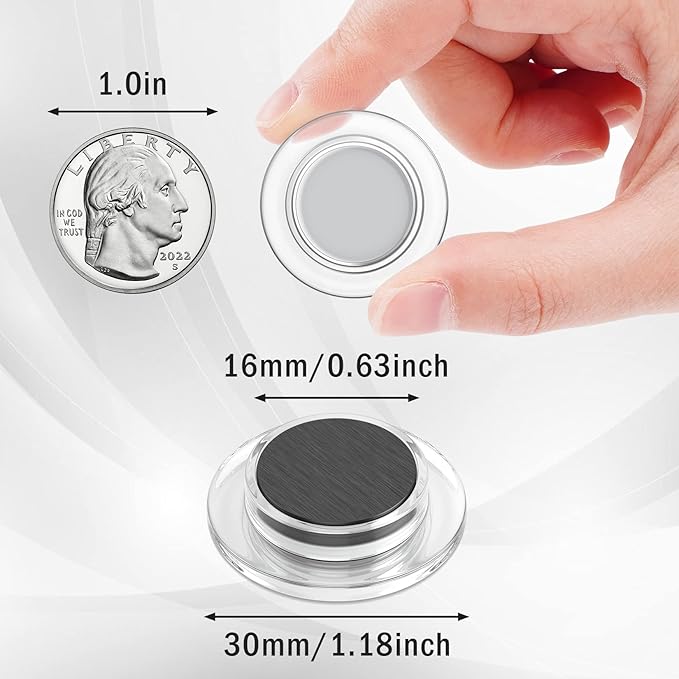 VNDUEEY 45 Pcs Round Whiteboard Magnets, Fridge Magnet Decorative, Dry Board - Image 5