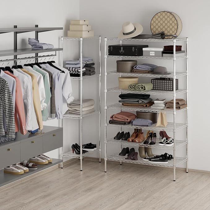 Regal Altair 21" Deep x 42" Wide x 74" Height Wire Shelving Kit | 8-Tier | NSF - Image 6