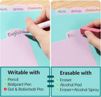 Sooez 8 Tabs Plastic Write & Erase Binder Dividers with Tabs, 1 Set | Long-Lasting Dividers for 3 Ring Binder, Cute Pastels Binder Dividers Organizers for Student, Teacher, Office, Beige Color