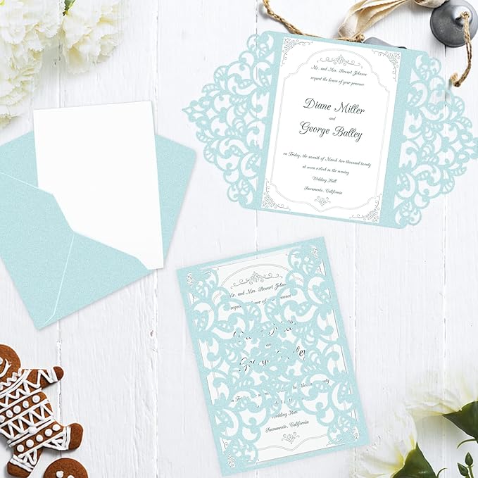 100 Sheets Blue Shimmer Cardstock 8.5 x 11 Metallic Paper, Goefun 80lb Card - Image 8
