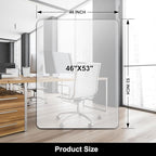 Kuyal Chair Mat for Hardwood Floor, 46 x 53 inches Rectangle Desk Durable - Image 7