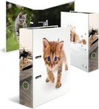 Herma Folder A4 Animal Motifs Set, 10 Pieces, 7 cm Wide, Children's Ring Binder with Animal Motif, Colourful Lever Arch File with Inner Print for Boys and Girls