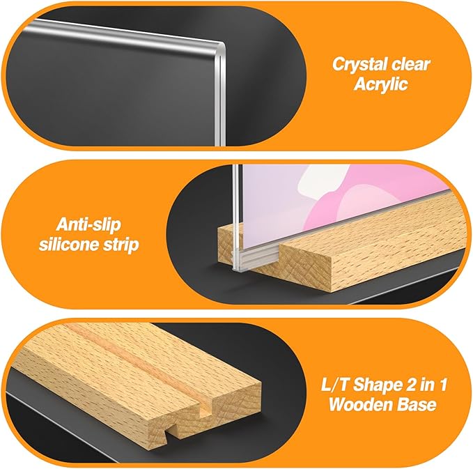 8.5 x 11 Acrylic Sign Holder - Image 5