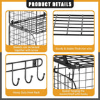 threehio 2 pack garage shelves wall mounted with, package contents
