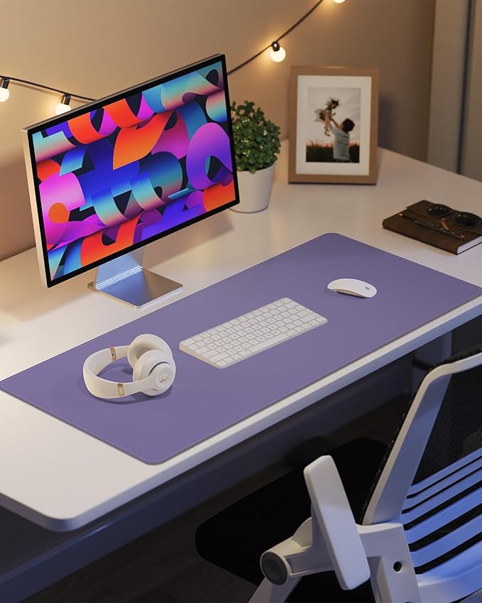 Leather Desk Pad Protector, Office Desk Mat, Non-Slip PU Leather Desk Blotter - Image 6