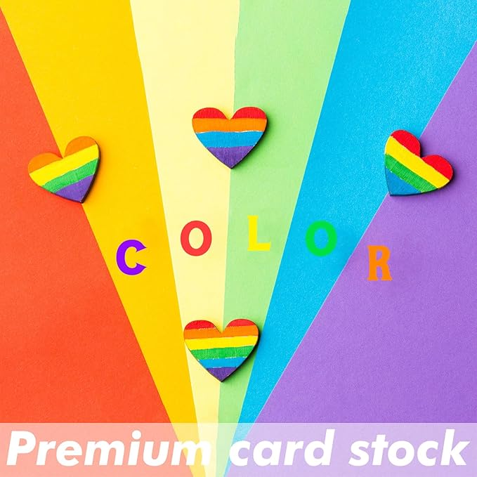 Colored Cardstock 8.5 in x 11 in, 56 Sheet Classic Rainbow Index Paper 300 - Image 7
