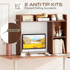 Tangkula Desktop Bookshelf, Countertop Storage Hutch - Image 8