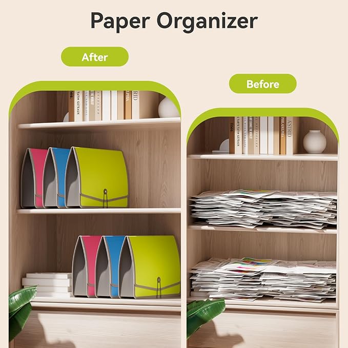 ABC life 3 Pack Expanding File Folder Organizer Poly Pockets A4/Letter Size - Image 6