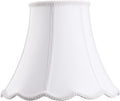 Bell Lamp Shade, Saangseon White Scalloped Lampshade Replacement, Lamp Harp