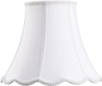Bell Lamp Shade, Saangseon White Scalloped Lampshade Replacement, Lamp Harp
