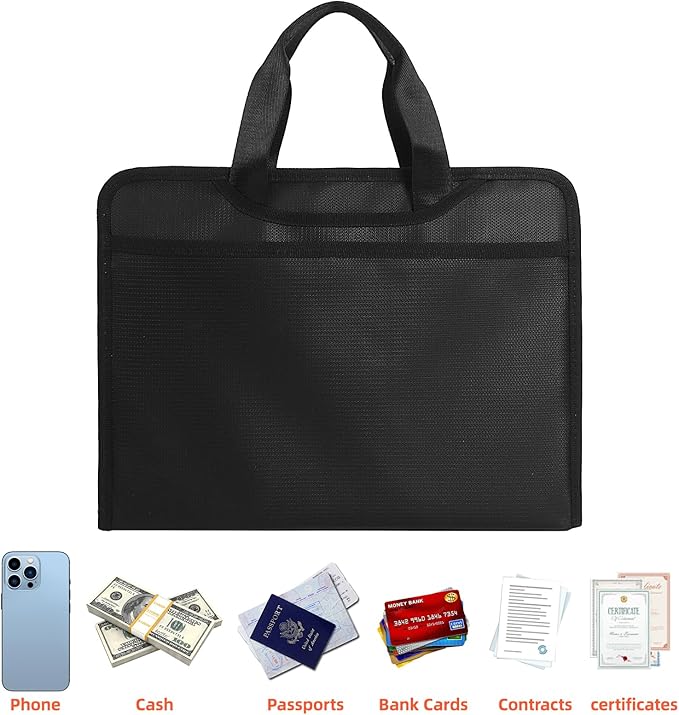 Fireproof Accordion File with Handle, Expandable File Folder Organizer - Image 6