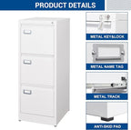 Fesbos 3 Drawers Vertical File Cabinets - Image 9