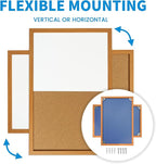 Combination Writeboard 24"x 18" Magnetic Whiteboard & Cork Board Dry Erase - Image 3