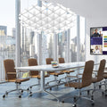 acoustic ceiling panels sound absorbing panels, hexagon, white, main product view