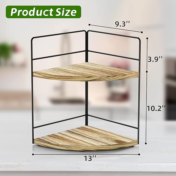 ZGO 2-Tier Bathroom Counter Organizer, Corner and Makeup Organizer - Image 3