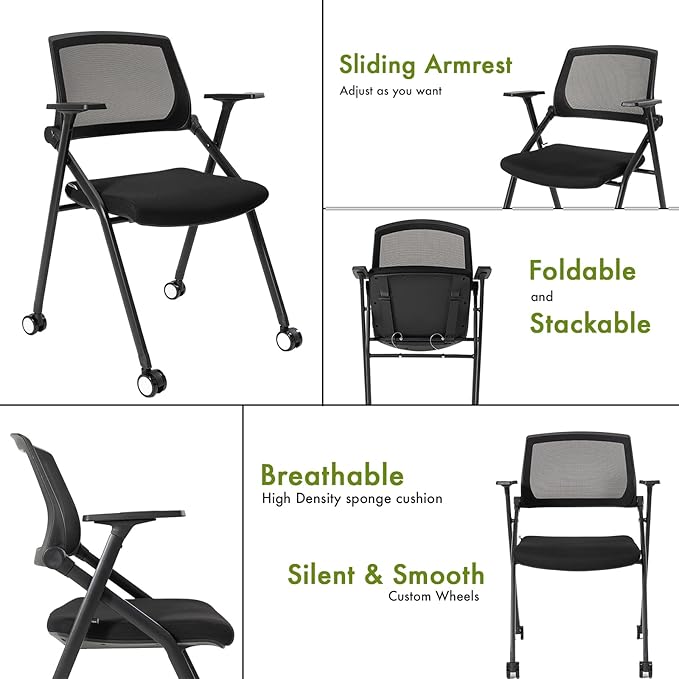 VACYOVKE 10 Pack Conference Room Chairs - Image 5