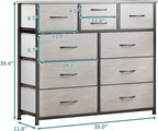 LUMTOK 10-Drawer Dresser, Fabric Storage Dresser Drawers - Image 3