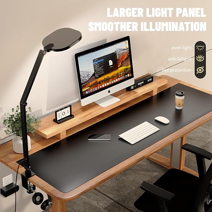 LitONES 2 Packs Led Desk Lamps for Home Office, 1200LM Dimmable Clamp-on - Image 5