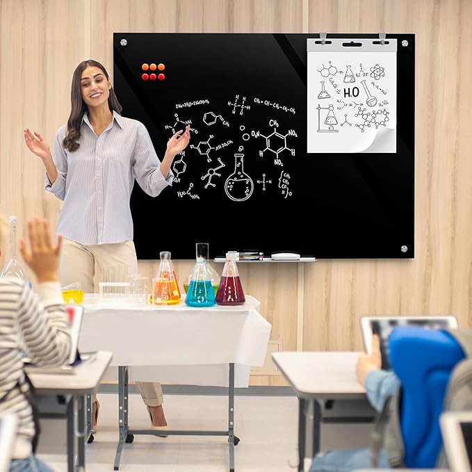 MaxGear Glass Whiteboard Wall Mounted, Frameless Magnetic Dry Erase Board - Image 7