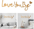 Wall Decor Gold Love You Bye Sign Hallway Entryway Door Wall Art Boho Decor by BADAO