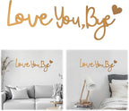 Wall Decor Gold Love You Bye Sign Hallway Entryway Door Wall Art Boho Decor by BADAO
