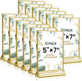 5x7 Gold Acrylic Sign Holder, 12 Pack Wedding Table Number Stands by Unknown