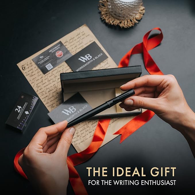 Wordsworth & Black Fountain Pen Set, Extra Fine Nib, Includes 24 Pack Ink - Image 3