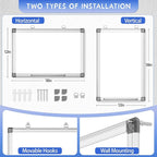 Grtard 18" x 12" White Board Dry Erase, Magnetic Dry Erase Boards, Hanging - Image 5