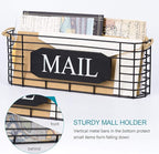SRIWATANA Rustic Mail Key Holder, Mail Organizer Wall Mount - Image 6