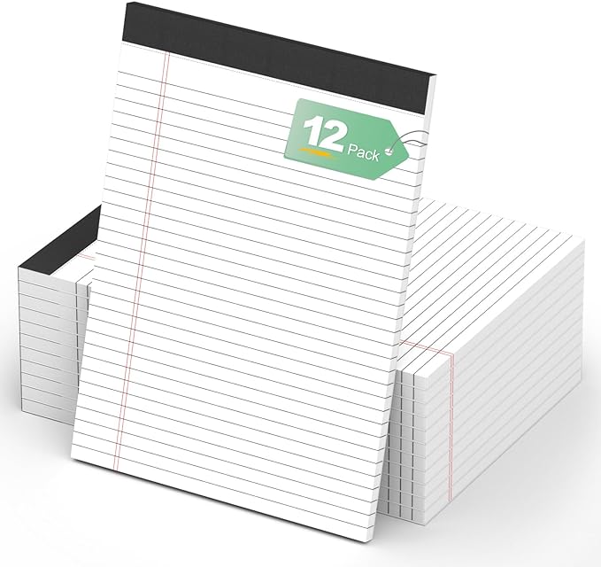 12 Pack Legal Pads 8.5 x 11 Note Pads 8.5 x 11 Inch Notepad 360 Sheets Writing by Nichela