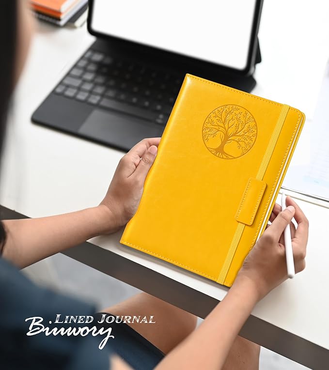 Biuwory Lined Journal Notebook for Women Men, 256 Pages A5 Hardcover Leather - Image 7