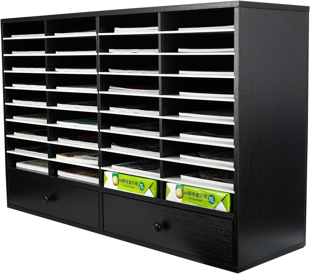 PAG Mail Sorter Organizer, Wood Literature Organizer, Student Mailbox
