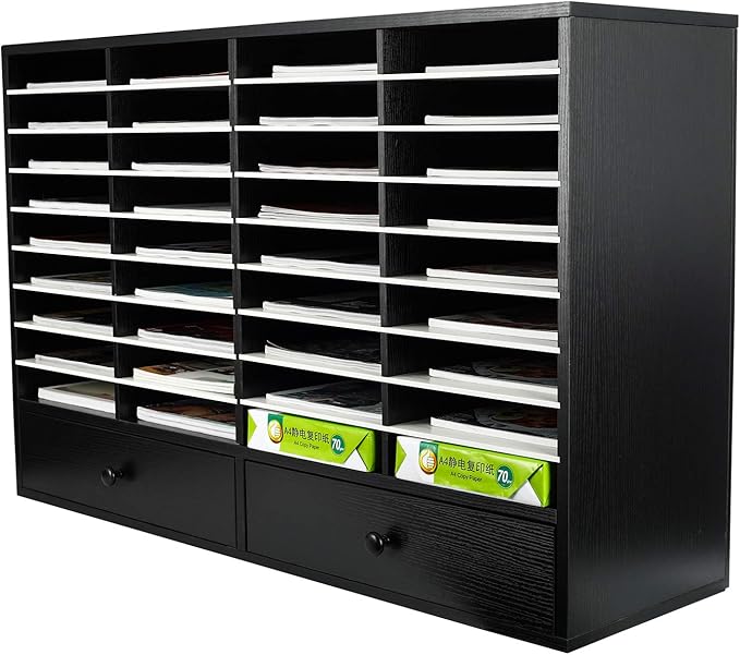 PAG Mail Sorter Organizer, Wood Literature Organizer, Student Mailbox by PAG