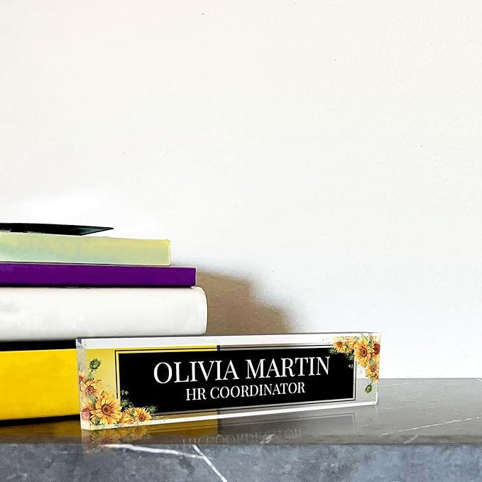 Signs ByLITA Floral Pattern Customized Nameplate | Harvest Sun Personalized - Image 3