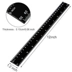 50 Pack Black Plastic Ruler, 12 Inch Standard/Metric Rulers Straight Ruler - Image 2