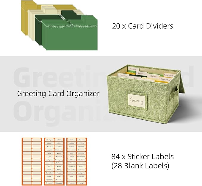 Vienrose Greeting Card Organizer Storage Box - Image 3