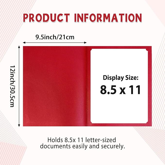 gisgfim 15Pcs Certificate Holders Diploma Covers Single Sided Gold Foil Border - Image 2
