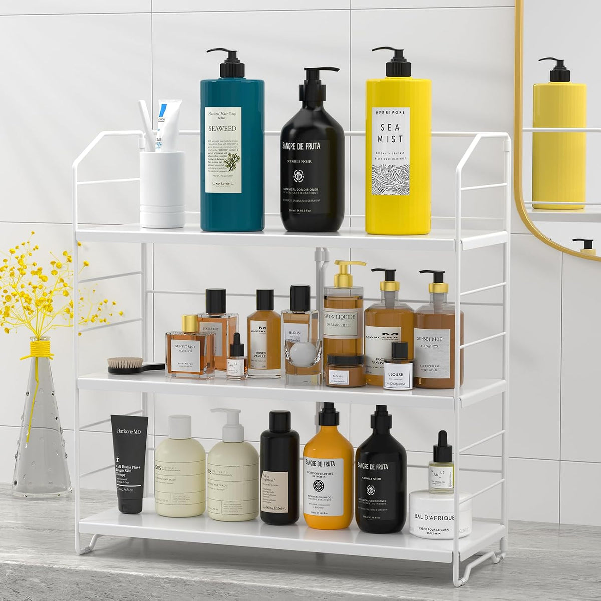 BOIVSHI Bathroom Countertop Organizer, 3-Tier Bathroom Counter Organizer, 8-L...
