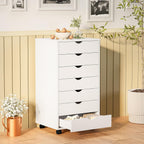 sweetcrispy 7 drawer rolling storage cabinet with wheels shown in use