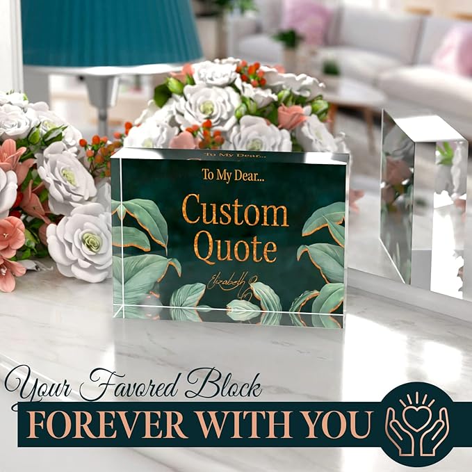 Personalized Gifts, Custom Quote Block Letter Board, Crystal-Clear Acrylic - Image 6