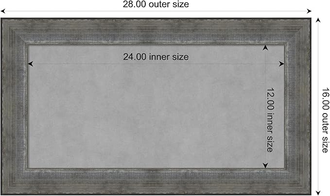 Amanti Art Silver Framed Magnetic Board 16x28 Small Vision Board - Image 4