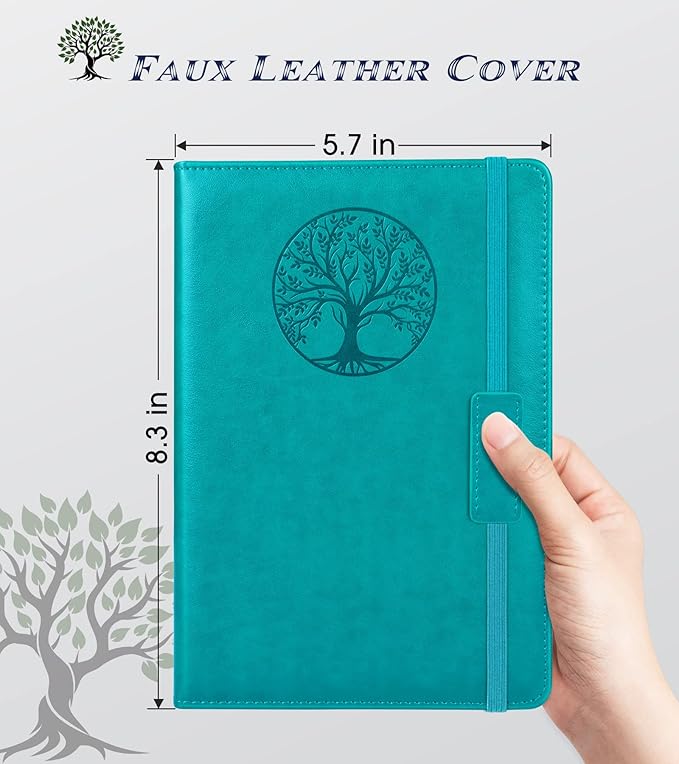 Biuwory Lined Journal Notebook for Women Men, 256 Pages A5 Hardcover Leather - Image 2