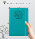 Biuwory Lined Journal Notebook for Women Men, 256 Pages A5 Hardcover Leather - Image 2