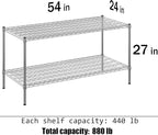 Regal Altair 24" Deep x 54" Wide x 27" Height Wire Shelving Kit | 2-Tier | NSF - Image 3