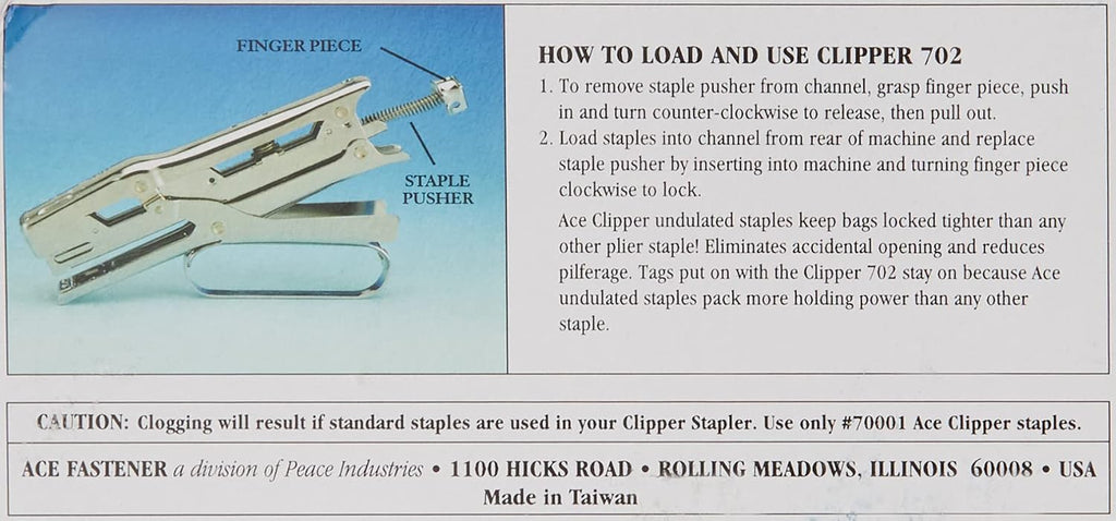 Advantus Ace Chrome Clipper Stapler (ACE07020) | Heavy-duty Stapling Plier | Chrome Plated Finish | Uses Clipper 70001 Undulated Staples