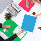 Two Pocket Folders, PANDRI 100 Pack 2 Pocket Folders, Letter Size Paper File - Image 7